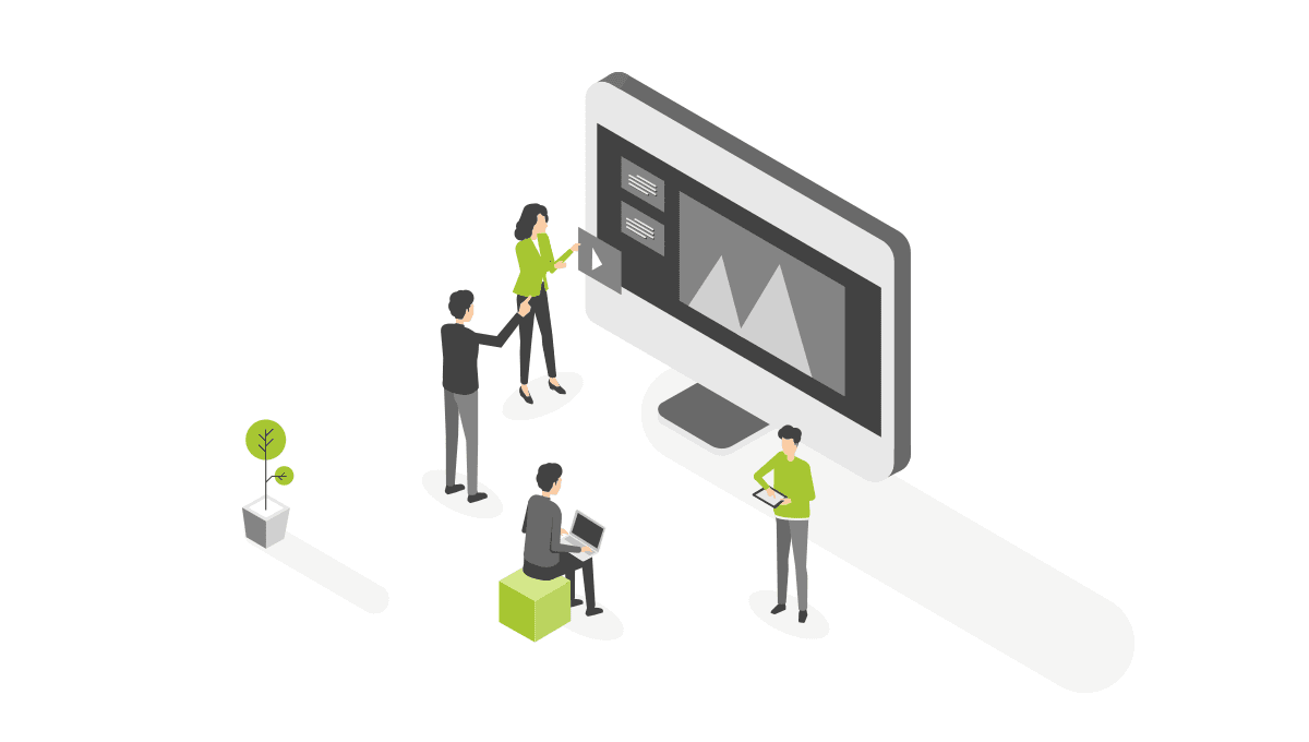 Janisis team collaborating on technology solutions